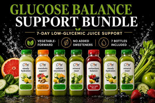 Glucose Balance Support Bundle
7-Day Low-Glycemic Juice Support