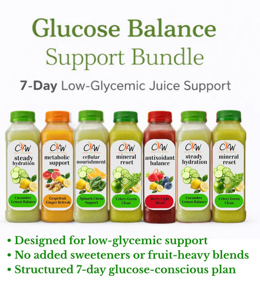 Glucose Balance Support Bundle
7-Day Low-Glycemic Juice Support